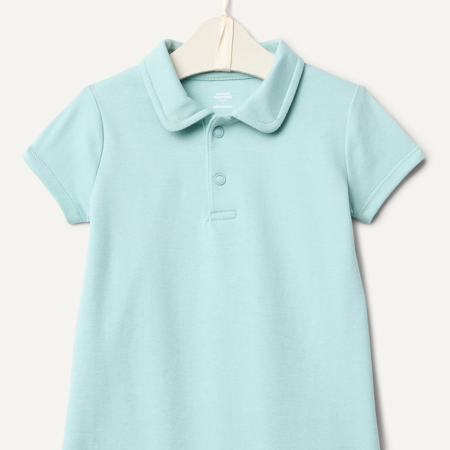 Amazon Essentials x Sofia Grainge Baby Boys' Short Sleeve Cotton Polo Romper, Pack of 2