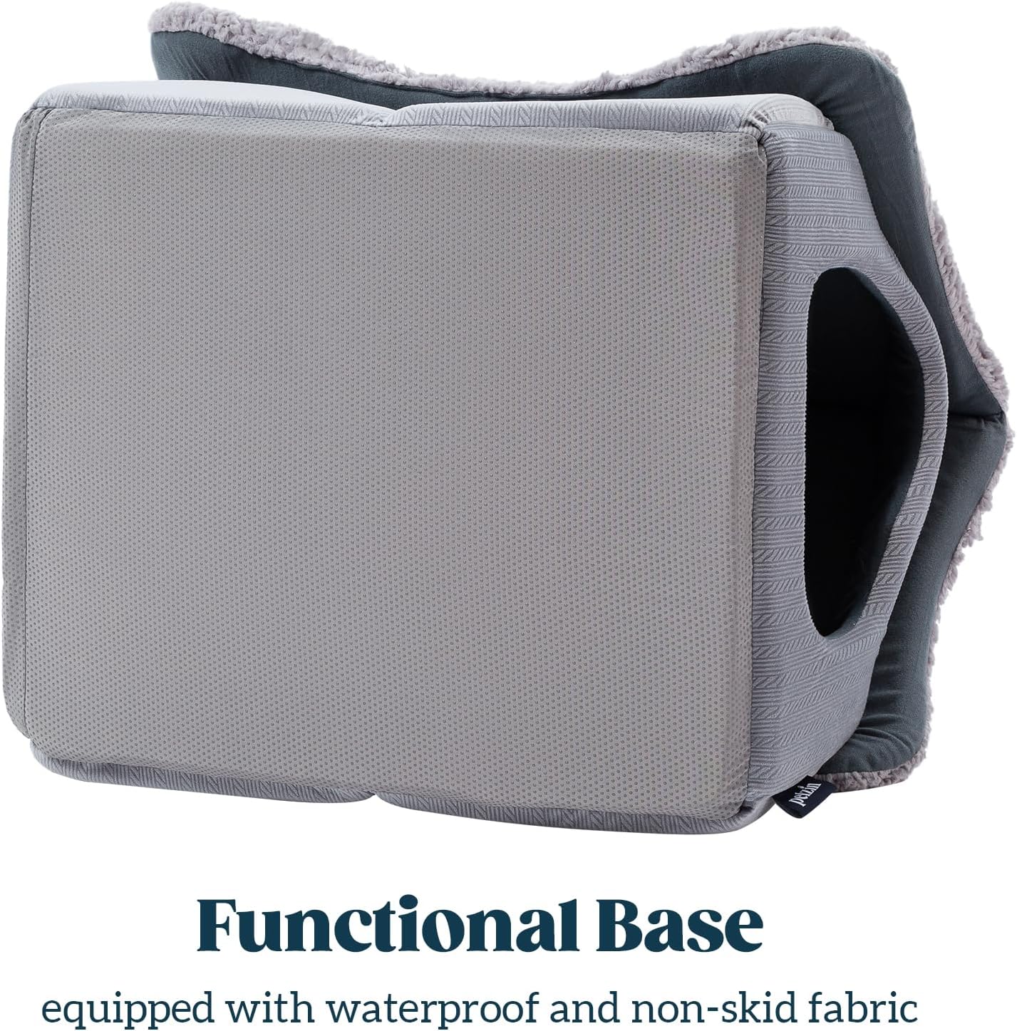 Cat Houses for Indoor Cats - Large Cat Cave Bed with Removable Support Foam and Washable 2-Side Mat - Covered Cat Bed for Cat Hideaway - Enclosed Cat Hideout for Kitten and Small Pet, Grey