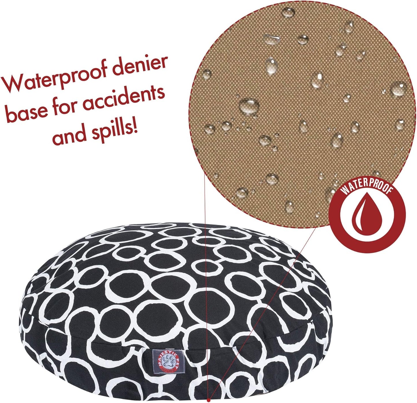 Majestic Pet Fusion Black Large Round Pet Bed