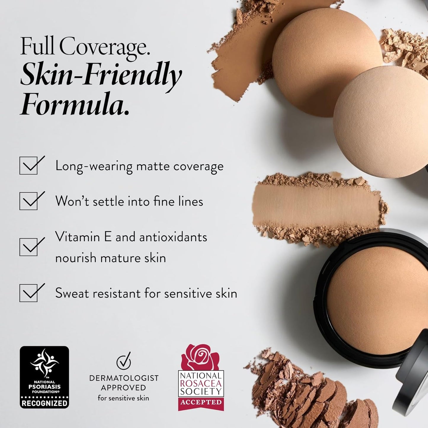 LAURA GELLER NEW YORK Baked Double Take Powder Foundation - Fair - Buildable Medium to Full Coverage - Matte Finish