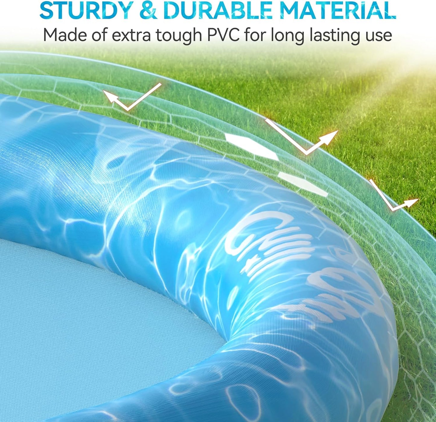 ALL FOR PAWS Splash Pad for Dogs, Outdoor Water Play Dog Sprinkler, 59" Anti-Slip Dog Pool for Dog Bath, Fun Backyard Fountain Play Cooling Mat for Dogs