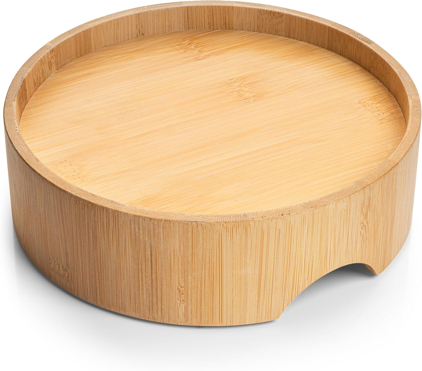 CatGuru Food Table for Cat Bowls, Elevated Feeding Station for Cat Food Bowl, Raised Stand For Pet Food and Water Bowls, Pet Feeder For Indoor Cats, Stress Free Stand For Pet Dishes (Bamboo, Standard)