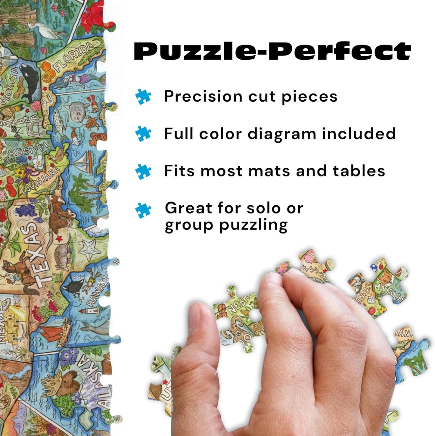 Buffalo Games - 1000 Piece Jigsaw Puzzle Carrie Wagner Colorful Country, Made in USA, Premium Recycled Board, Full-Color Poster