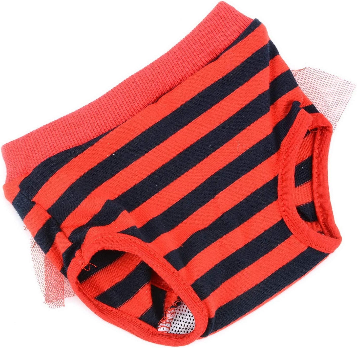 SELMAI Adorable Dog Physiological Shorts Diaper for Dogs Female in Heat Reusable Washable Doggy Kitten Underwear Pants for Small Medium Puppy Cat Girl Doggie Menstrual Nappies All Seasons Red XL