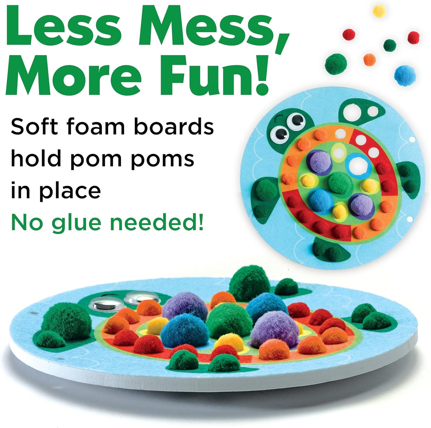 Creativity for Kids Pom Pom Pictures: Animals - Preschool Learning Activities, Sensory Toys for Toddlers, Toddler Arts and Crafts (Ages 3+)