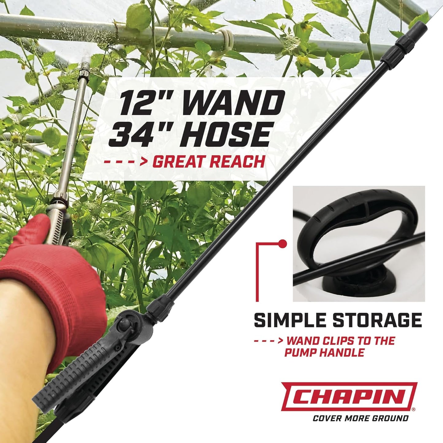 Chapin 22000 Pump Sprayer, 1-Gallon Translucent Tank with an Easy Fill Funnel-Top Opening, Adjustable Cone Nozzle & 34" Long Reach Hose, Used for Fertilizer, Pesticides, Weeds & Pests 2 Pack