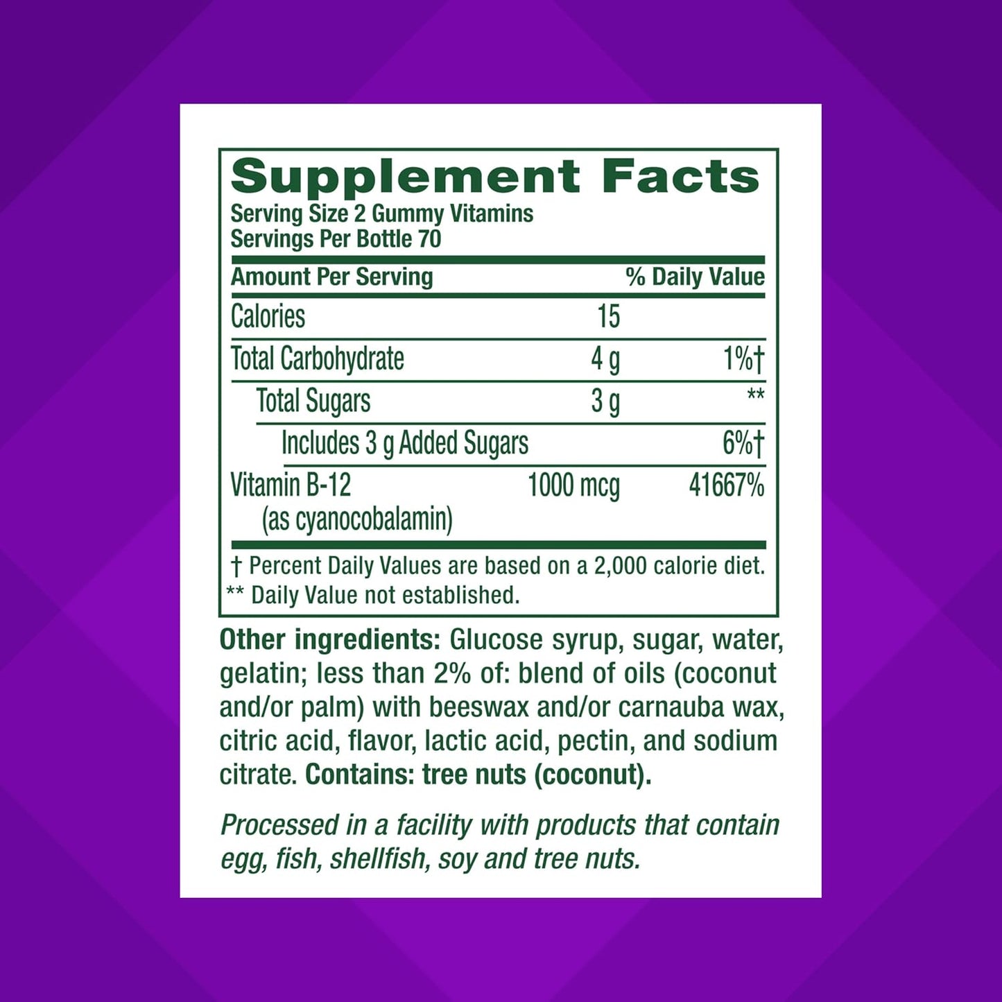 vitafusion Vitamin B12 Gummy Vitamins for Energy Metabolism Support, Raspberry Flavored, America’s Number 1 Gummy Vitamin Brand, 70 Day Supply, 140 Count