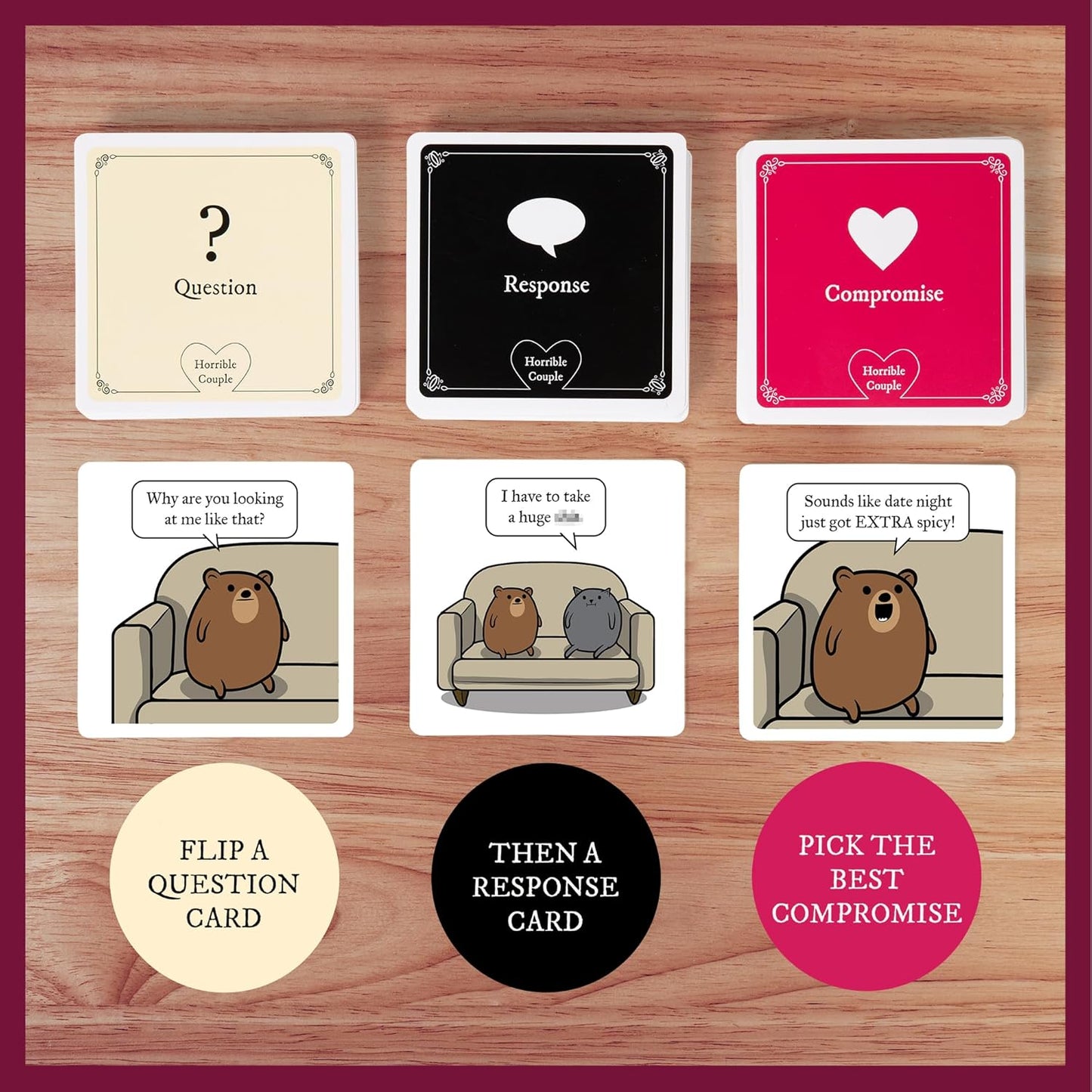 Exploding Kittens Horrible Couple – Extra Horrible Edition – Party Game for 2-8 Players, from The Creators of Horrible Therapist | A Fun Game Night with Friends, Funny Card Game for Adults