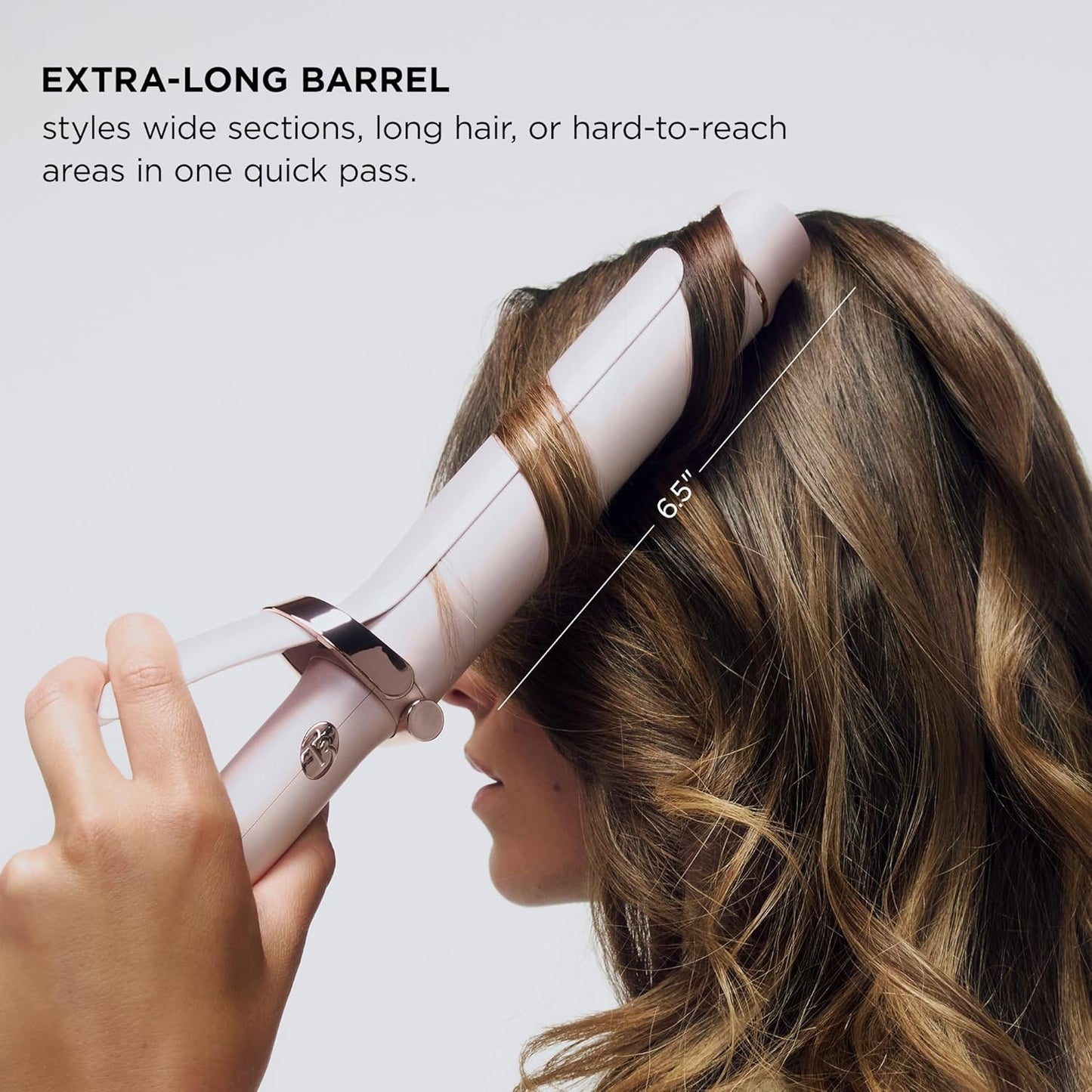 T3 SinglePass Curl X Extra-Long Barrel 1", 1.25", 1.5" Curling Iron with 9 Heat Settings and Ceramic Barrel for Fast Styling and Lasting Results on All Hair Types