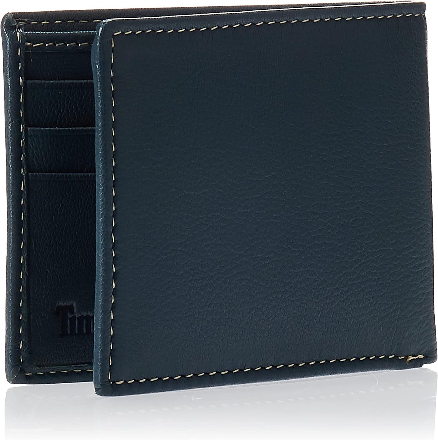 Timberland Men's Blix Slimfold Leather Wallet, Navy, One Size