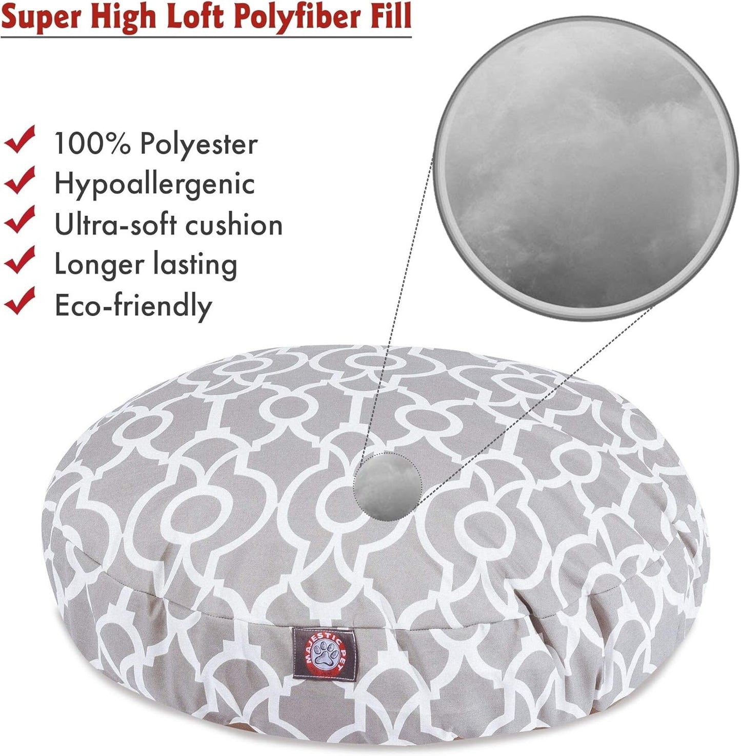Majestic Pet Athens Black Small Round Pet Bed