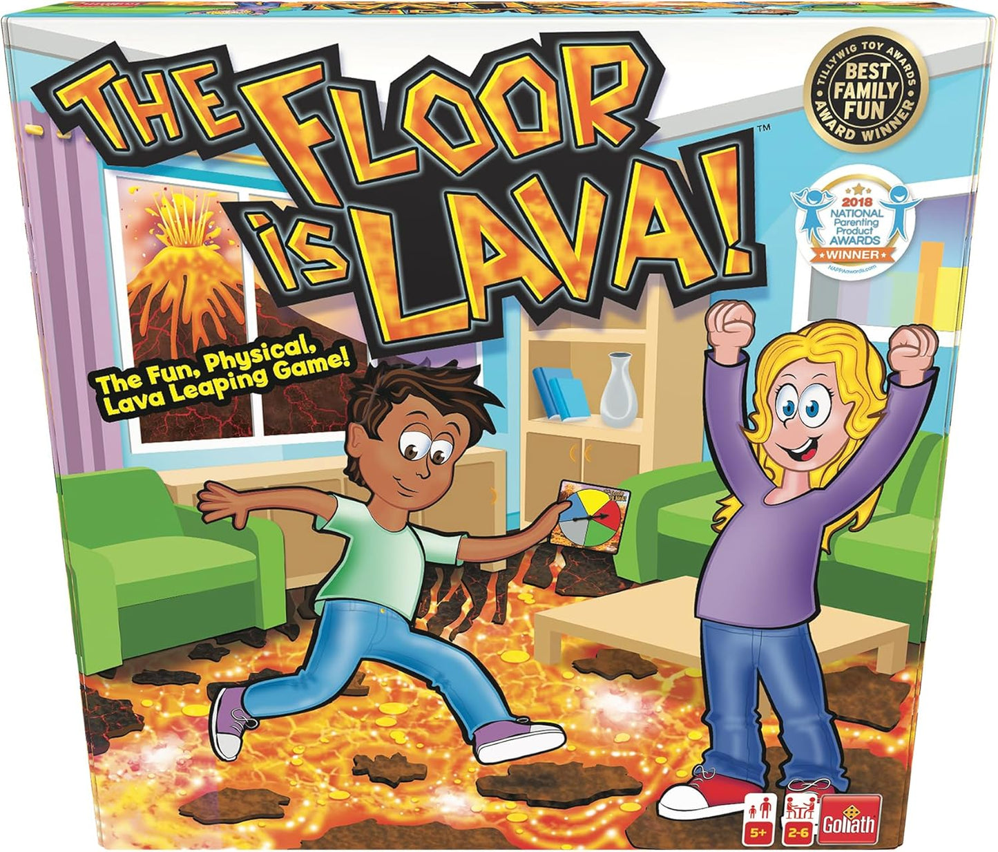 Endless Games The Original The Floor is Lava! Game by Endless Games - Interactive Game for Kids and Adults - Promotes Physical Activity - Indoor and Outdoor Safe