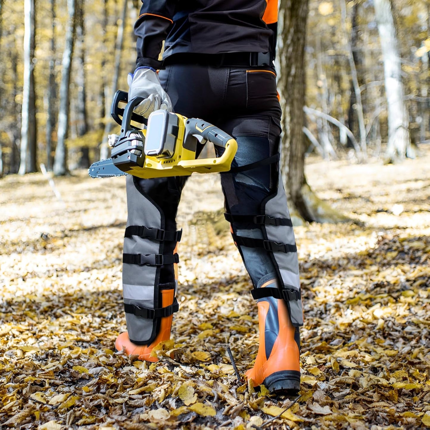 Chainsaw Chaps Apron Wrap for Men/Women,Chain Saw Pants,Adjustable Belt Chainsaw Safety Equipment
