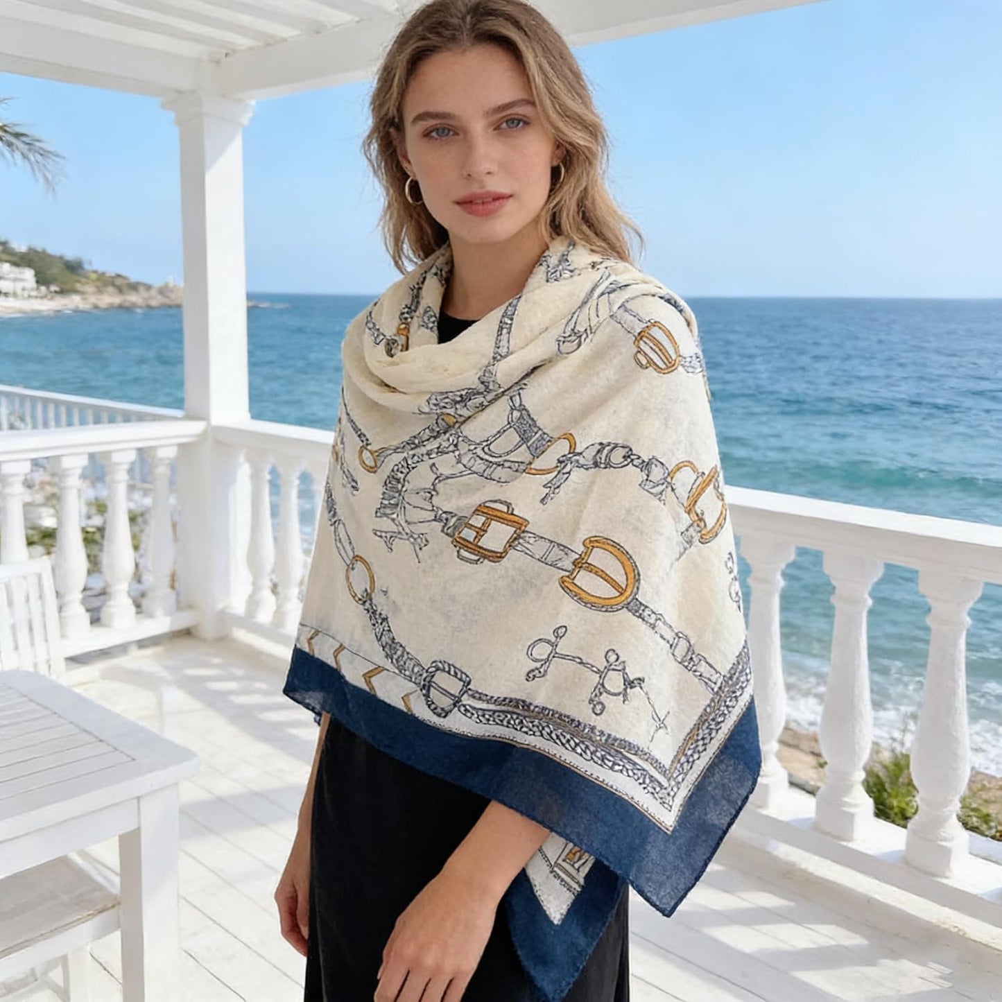 51x51 Inch Large Square Scarf Multi-purpose Fashion Scarves Shawl Sarong Hair Wrapping Scarfs Neck Scarves for Women