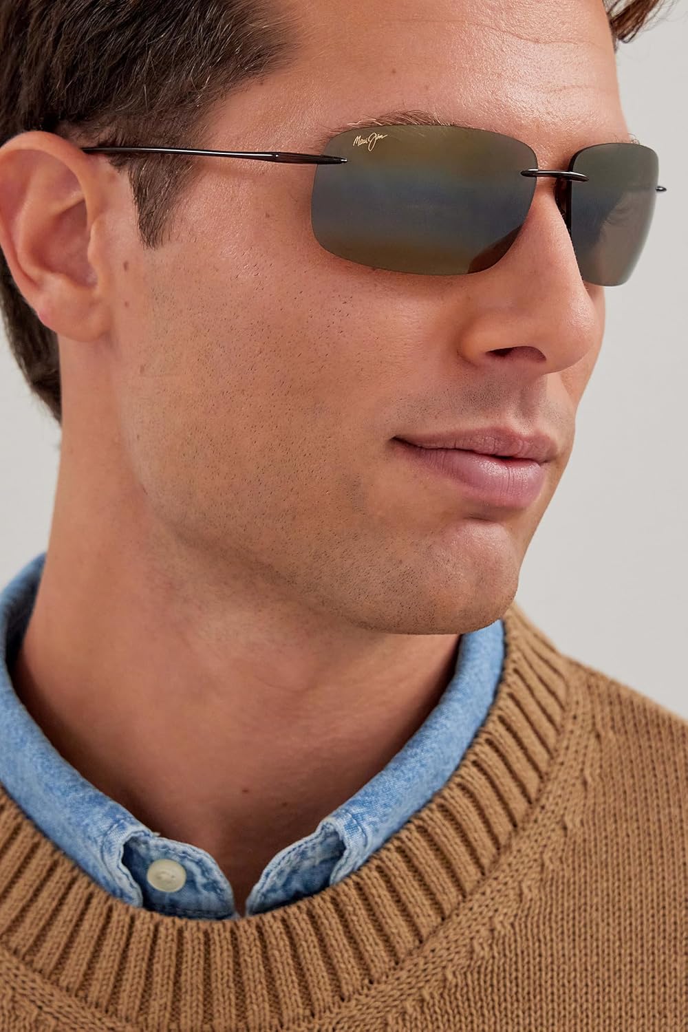 Maui Jim Men's and Women's Breakwall Polarized Rimless Sunglasses