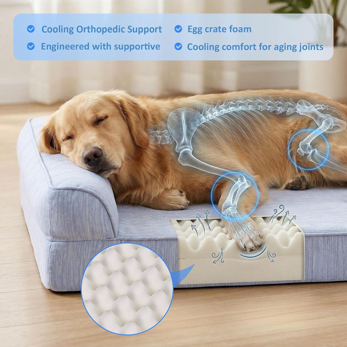 Ownpets Dog Cooling Bed (L(42" x 30"))