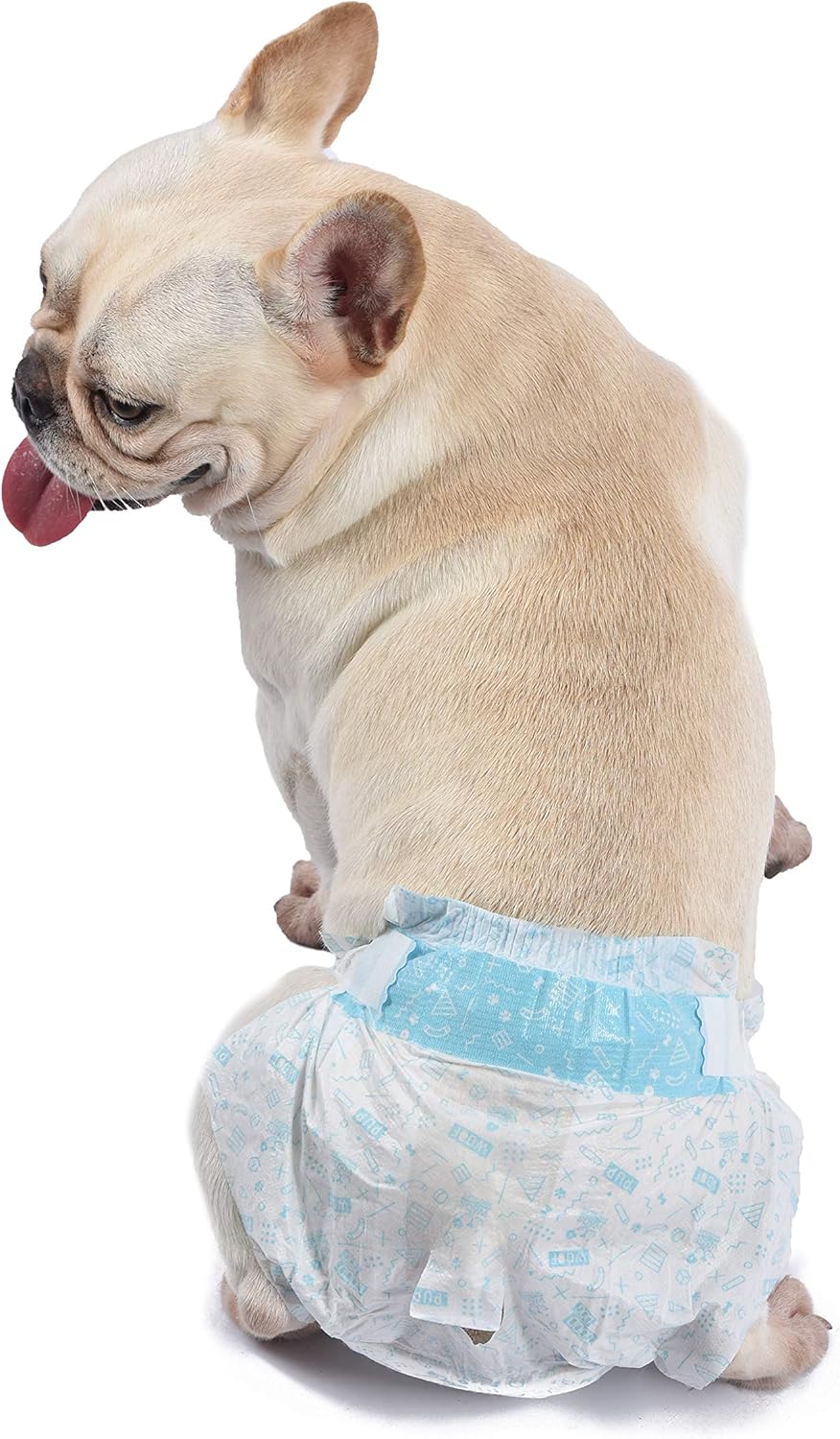 Wags & Wiggles Female Dog Diapers - Small Disposable Doggie Diapers for Dogs in Heat, Incontinence, Travel, or House Training, 15"-19" Waist, 12 Count