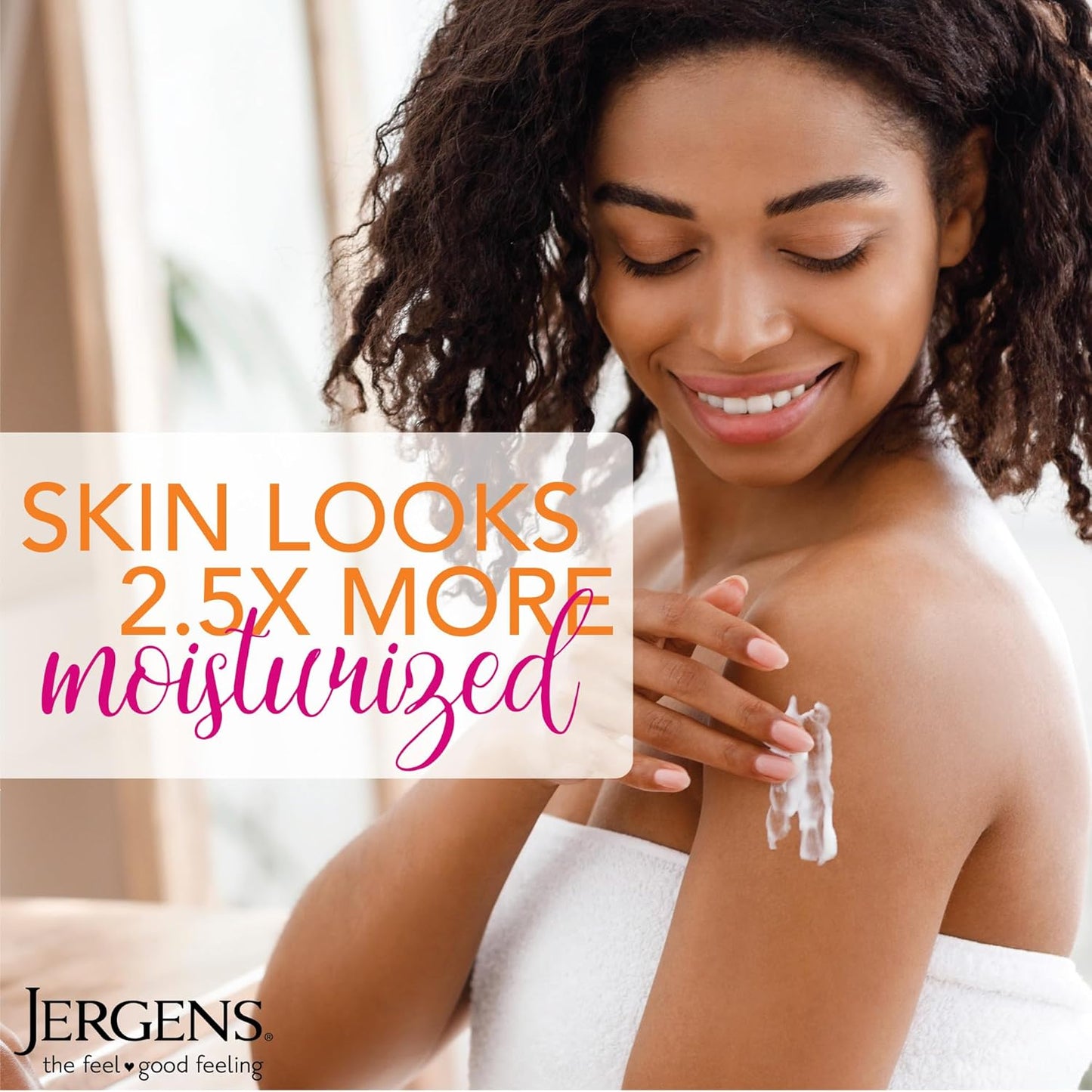 Jergens Hydrating Coconut Body Lotion, Hand and Body Moisturizer, Infused with Coconut Oil, Hydrates Dry Skin Instantly, Dermatologist Tested, 16.8 oz
