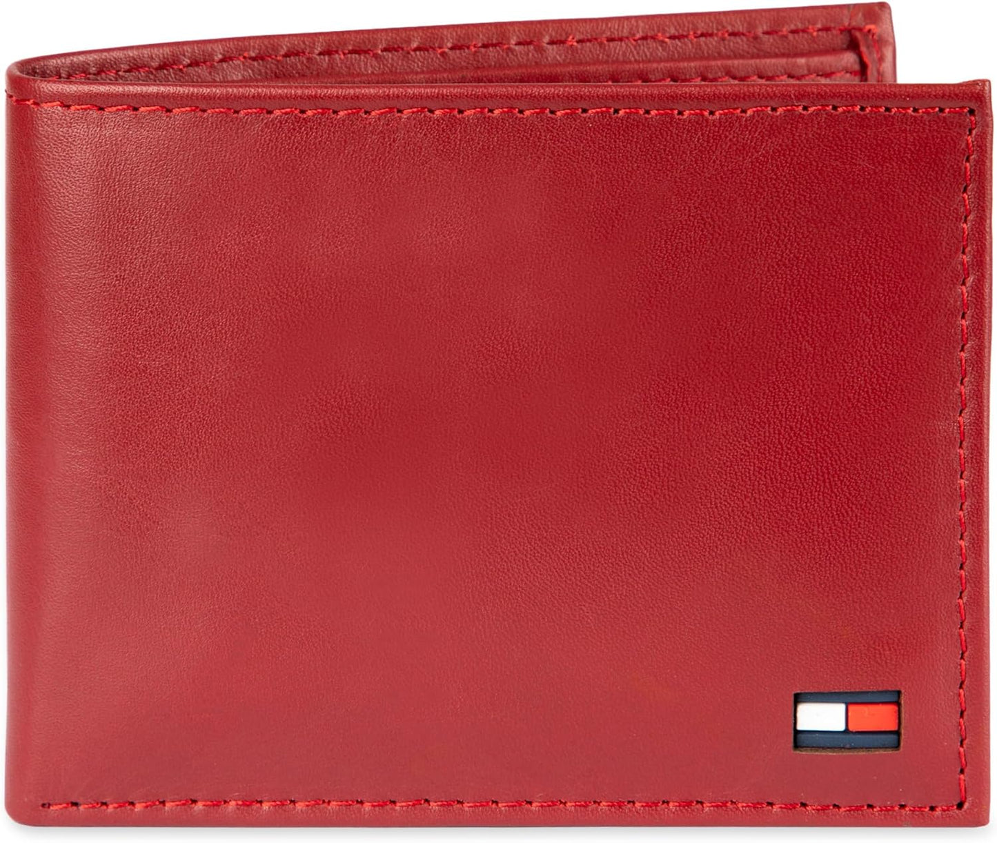 Tommy Hilfiger Men's Slim Leather Bifold Passcase Wallet with Removable ID Window