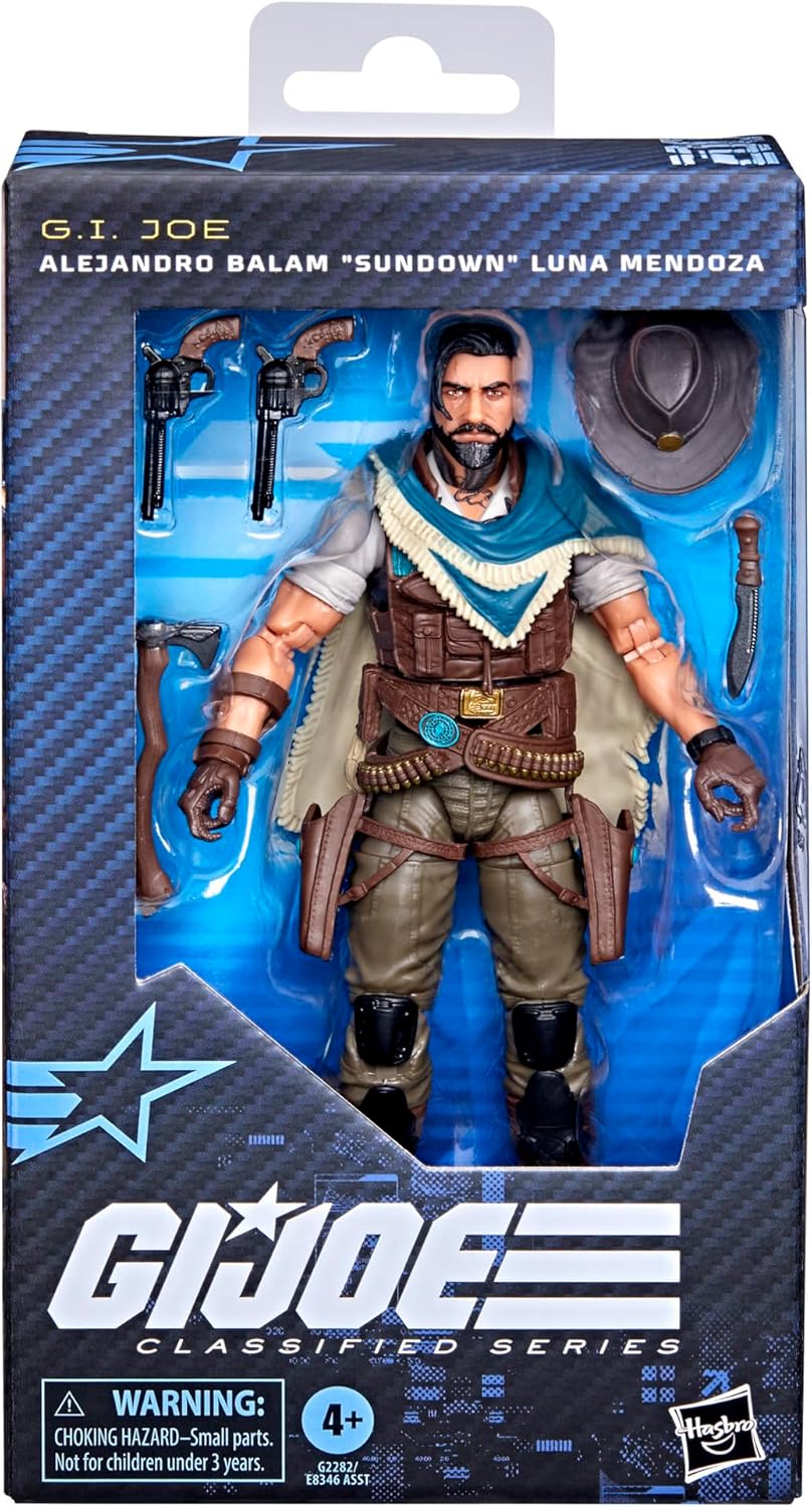 G.I. Joe Classified Series #200, Alejandro Balam Sundown Luna Mendoza, Collectible 6 Inch Action Figure Set with 5 Accessories