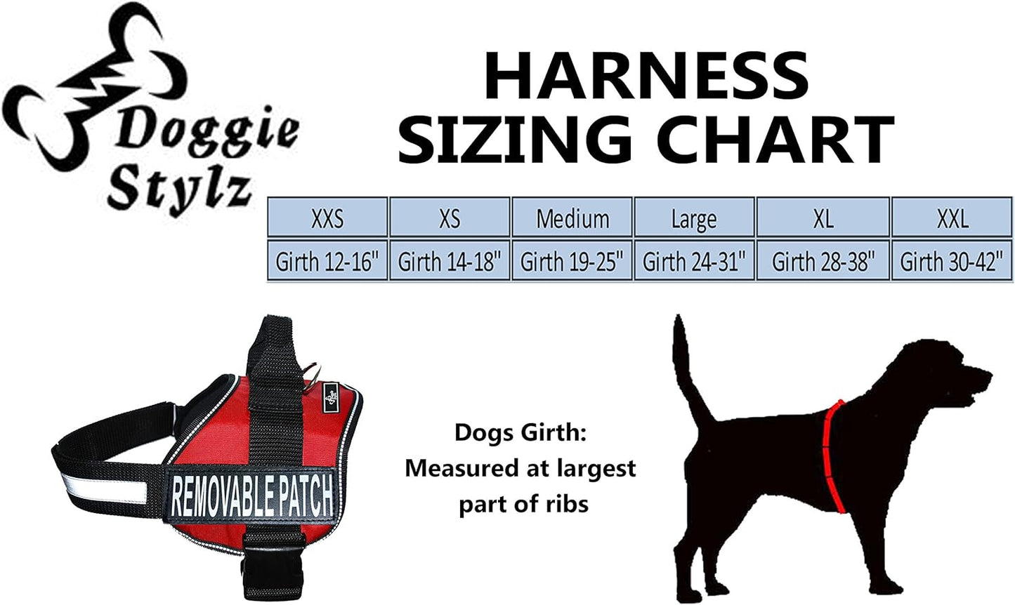 Doggie Stylz Service Dog Harness Vest Comes with 2 Reflective Service Dog DO NOT PET Removable Patches. Please Measure Dog Before Ordering (Girth 28-38", Tie Dye)