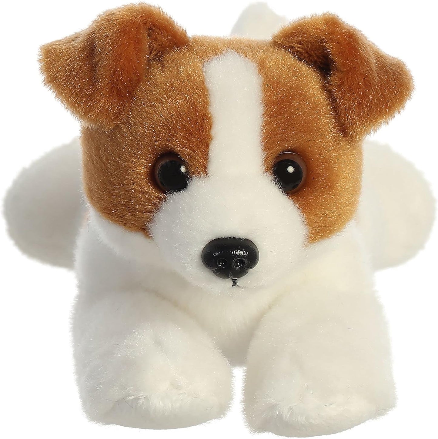 Aurora® Adorable Mini Flopsie™ Jackie Russell™ Stuffed Animal - Mini Companions Ready for Playful Adventures - for Kids All Ages, Toddlers, Adults, and Families - Brown 8.5 Inches