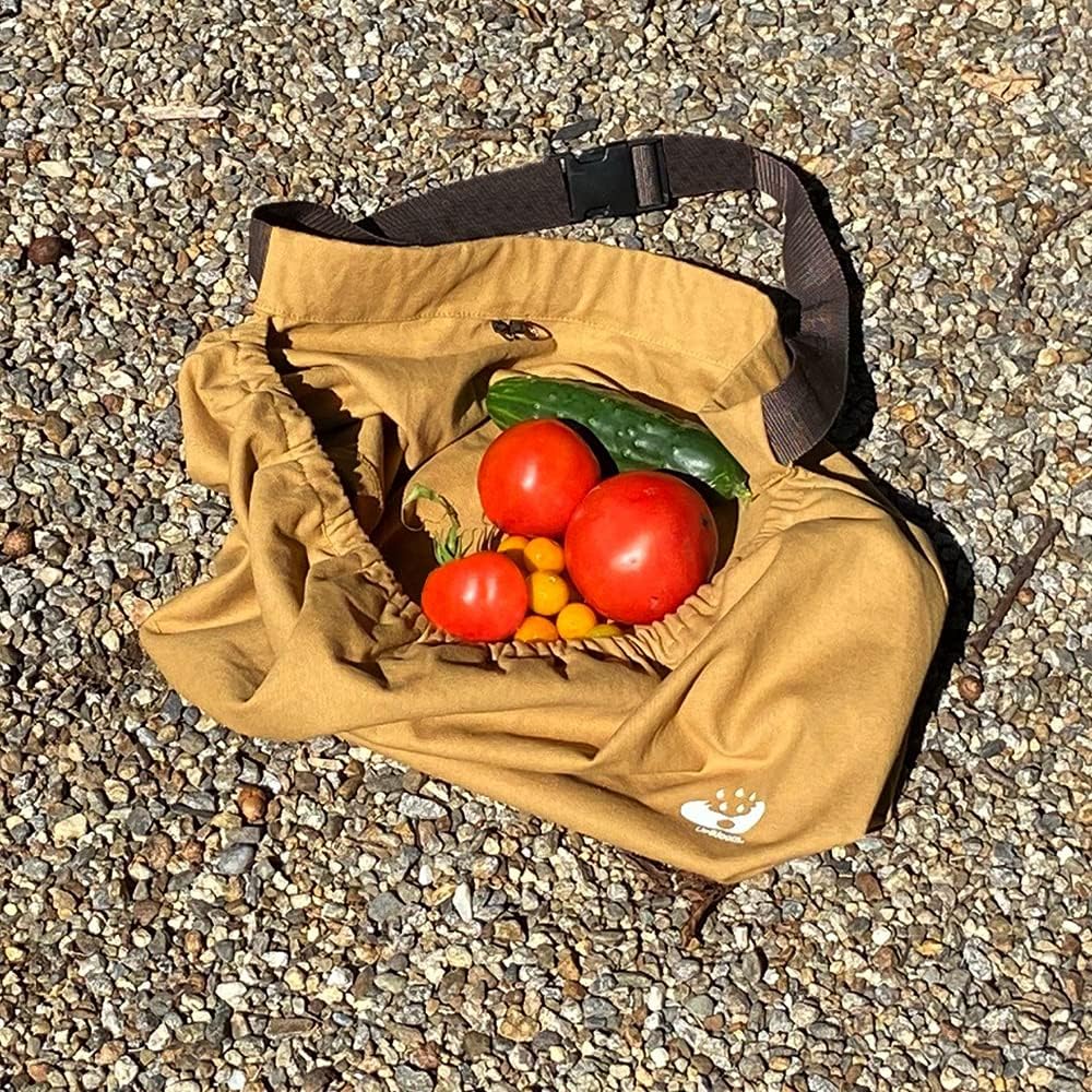 UpBloom Harvest & Weeding Waist Apron with Pockets | Berry Picker/Garden Apron/Foraging Bag for Harvest - Vegetables, Fruits