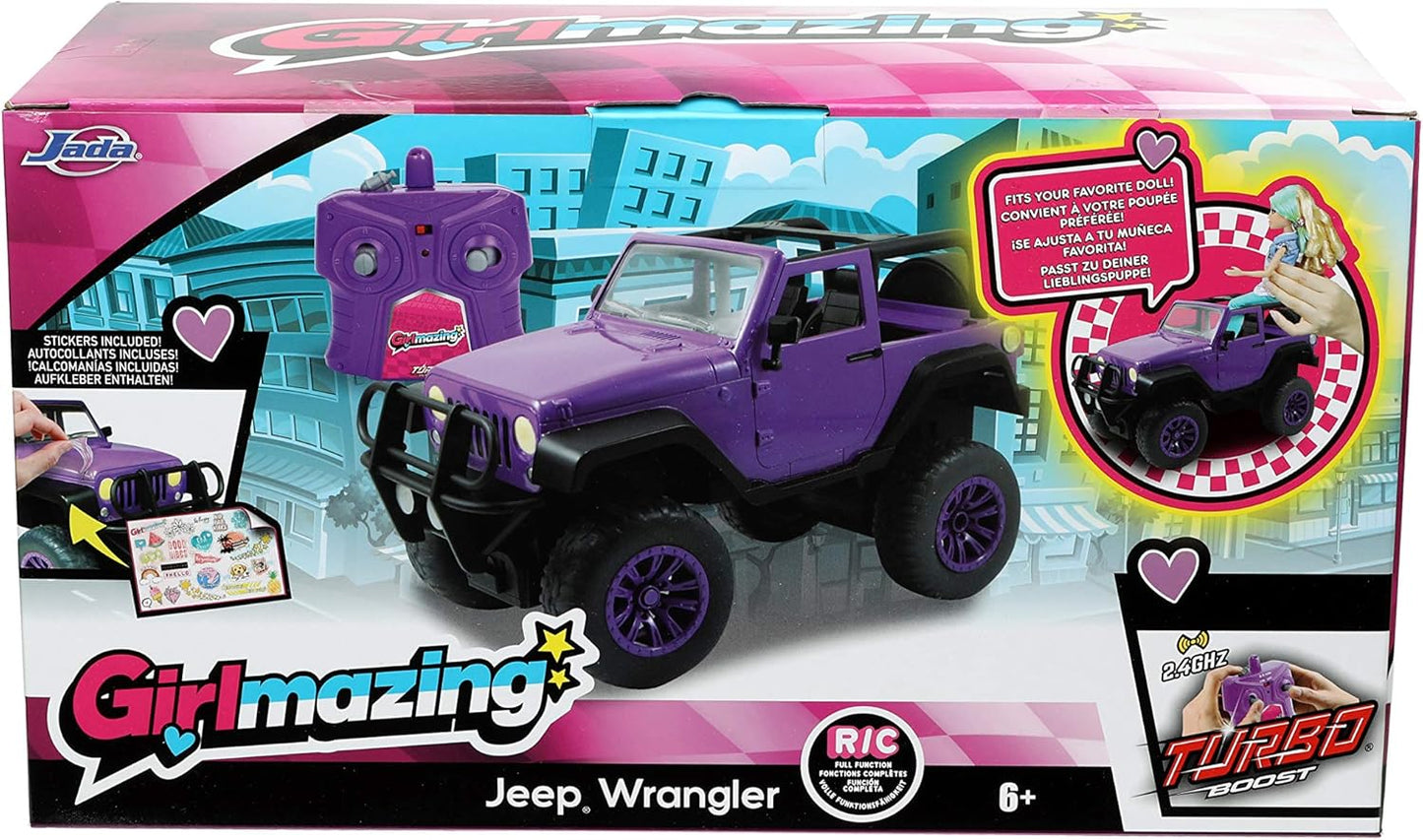 Girlmazing 1:16 Jeep Wrangler RC Radio Control Cars, Toys for Kids (Purple)