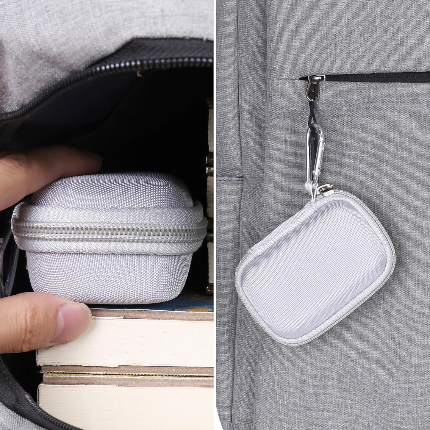 khanka Hard Travel Case with Anker 621 Nano Power Bank,5,000mAh Portable Charger,Case Only (White)