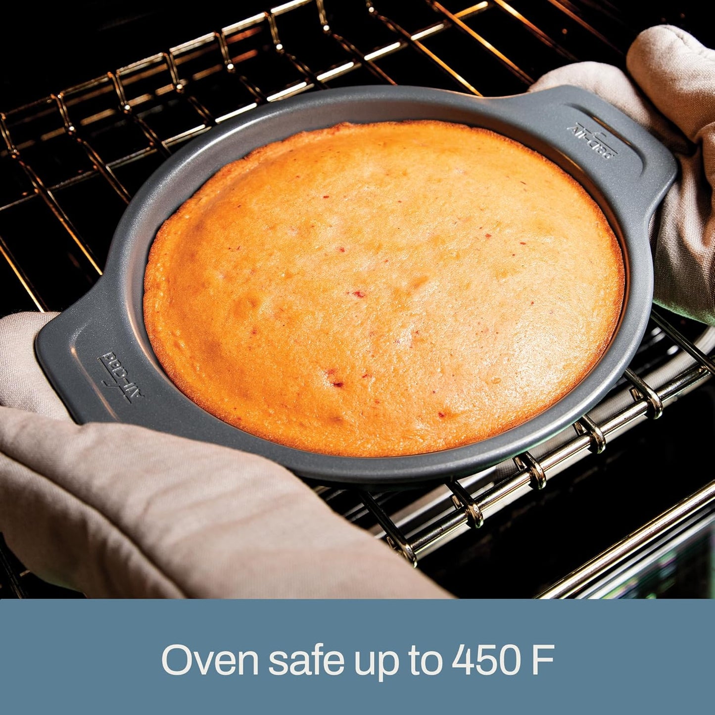 All-Clad Pro-Release Nonstick Square Baking Pan 8x8 Inch Oven Safe 450F Half Sheet, Cookie Sheet, Muffin Pan, Cooling & Baking Rack, Round Cake Pan, Loaf Pan, Baking Pan Grey