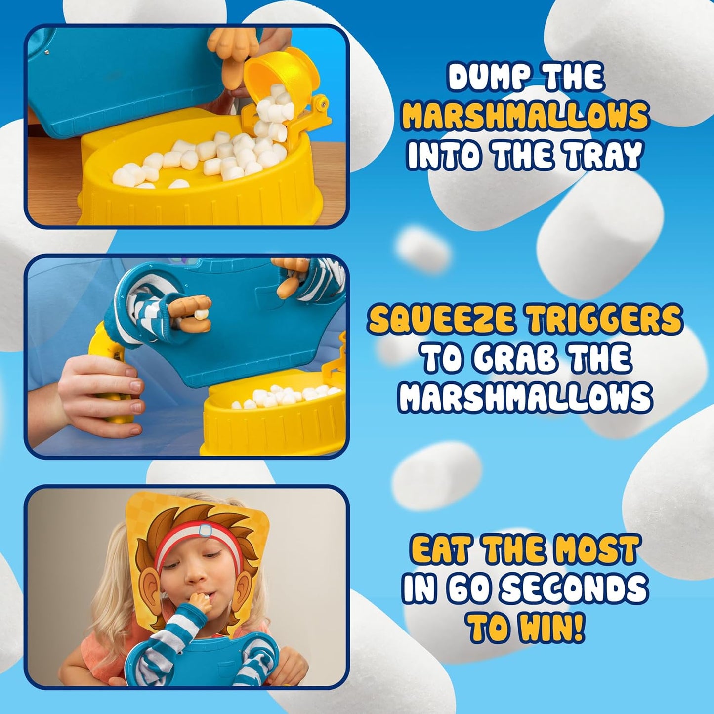 Marshmallow Madness Board Game – Hilarious Family Board Games for Kids & Adults, Fun Fast-Paced Party Game for Family Night, Interactive Kids Board Games, Ages 8+