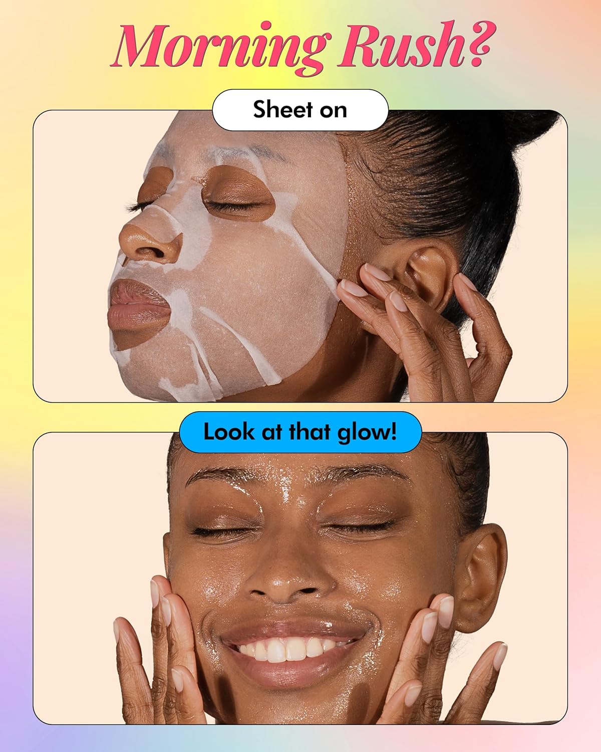 DERMAL 26 Combo Pack Collagen Essence Korean Face Mask (Red & Green) - Hydrating & Soothing Facial Mask with Panthenol - Hypoallergenic Sheet Mask for All Skin Types - Natural Home Spa Treatment Mask