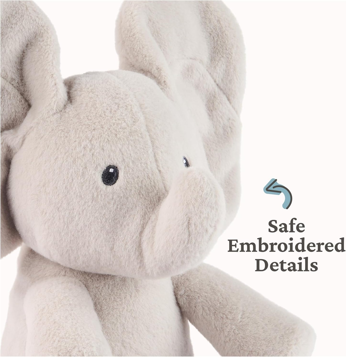 GUND Baby Peek-a-Boo Flappy Elephant Plush, Elephant Stuffed Animal, Baby Toy for Ages 0 and Up, Gray, 7" (Batteries Not Required)