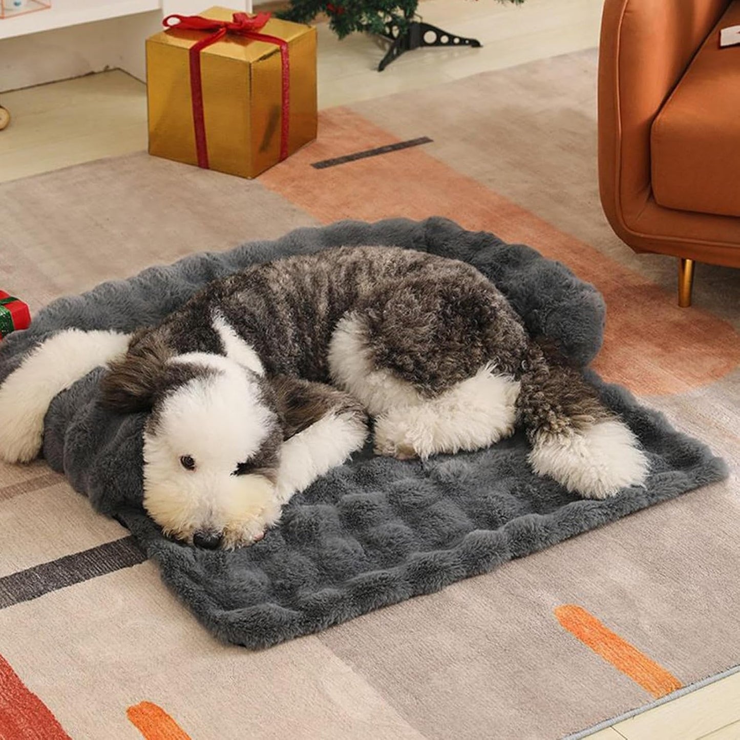 Pet Couch Bed, Plush Sofa Cover with Washable Removable Mat for Bedroom, Apartment, Living Room, Indoor Relaxation, Nighttime Sleep, Daily Rest, Play Area