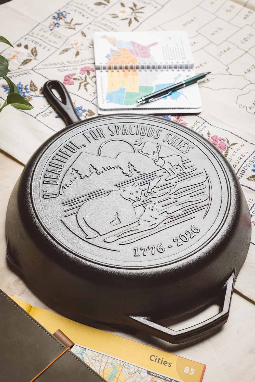 Lodge 12 Inch Cast Iron Skillet – Pre-Seasoned Frying Pan with Teardrop Handle – Oven, Stovetop, Grill & Campfire Use – Made in USA – Non-Toxic, Even-Heating Cookware – 250th Anniversary Logo