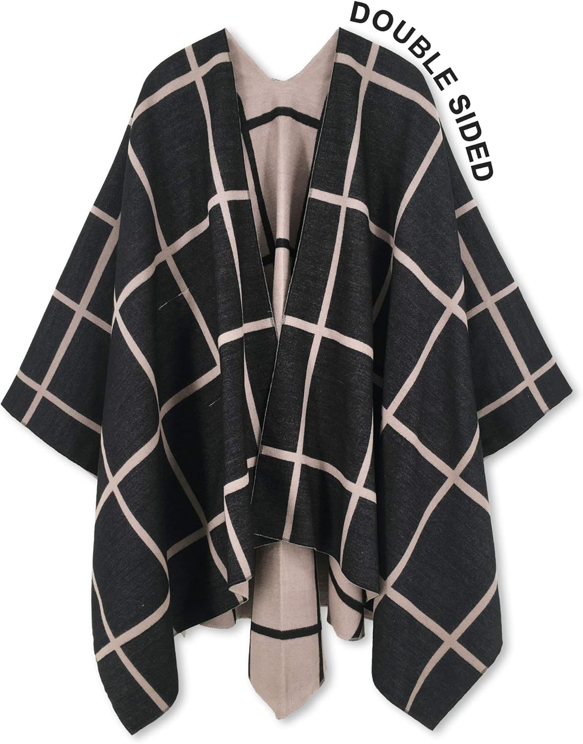Moss Rose Women's Shawl Wrap Poncho Ruana Cape Open Front Cardigan Shawls for Spring Fall Winter