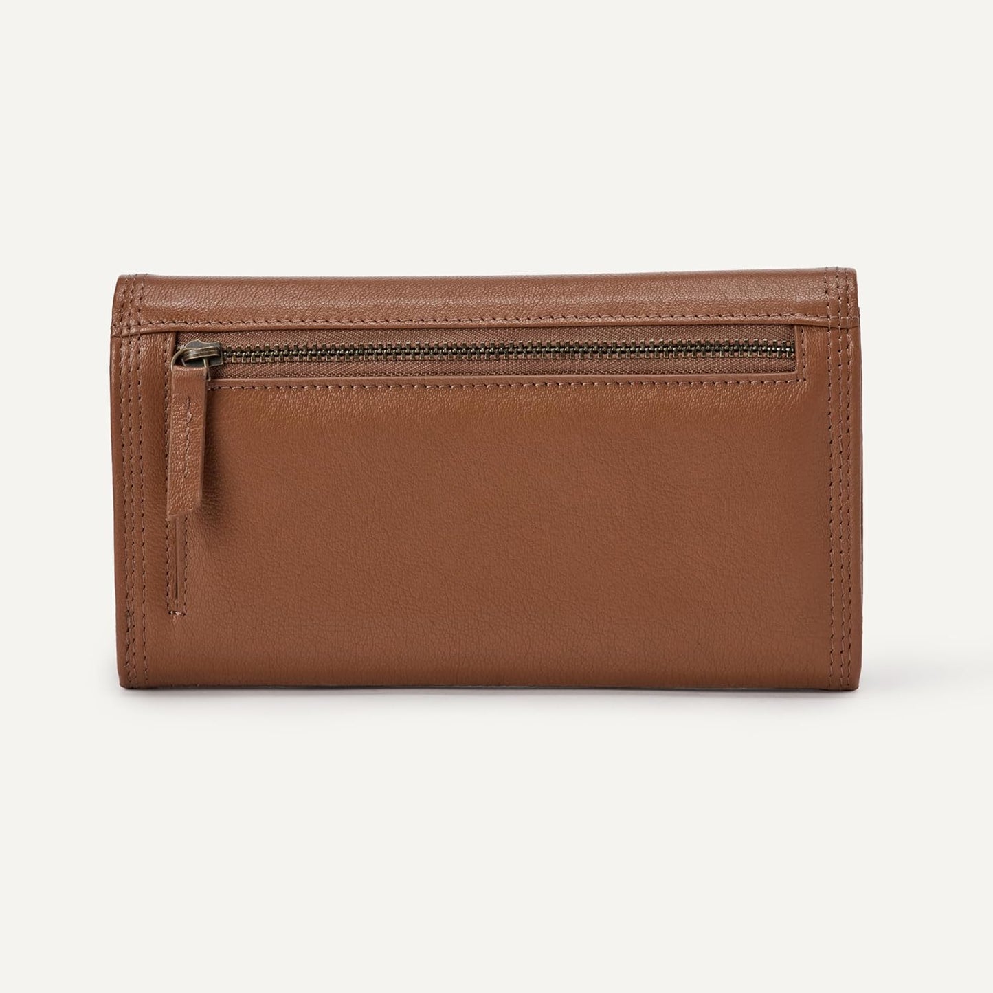 Amazon Essentials Women's Long Flap Continental Leather