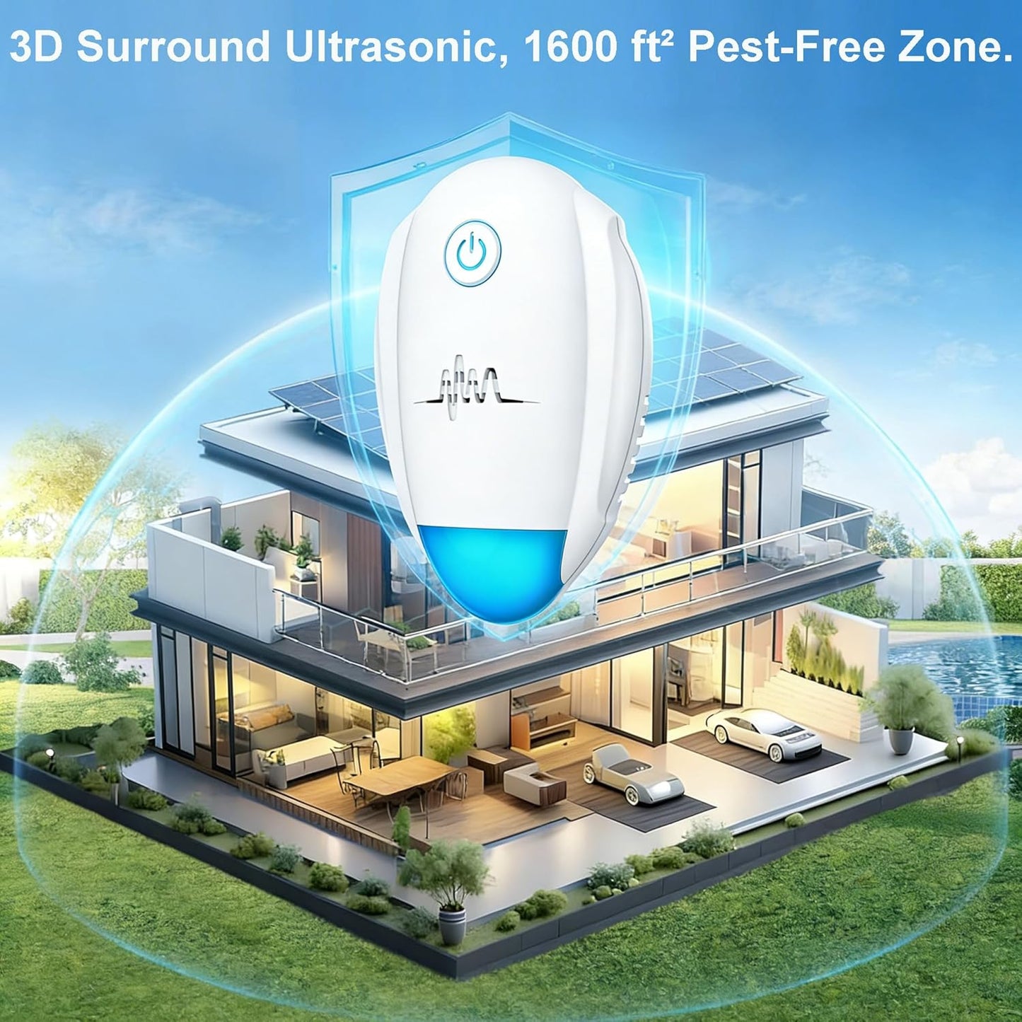 2026 Upgraded Ultrasonic Repeller 6 Packs,Indoor Ultrasonic Repellent, Electronic Plug in Pest Control for Bugs,Mosquito,Roach, Ant, Rodent, Mouse, Spider Repellent for House, Warehouse, Garage (6)