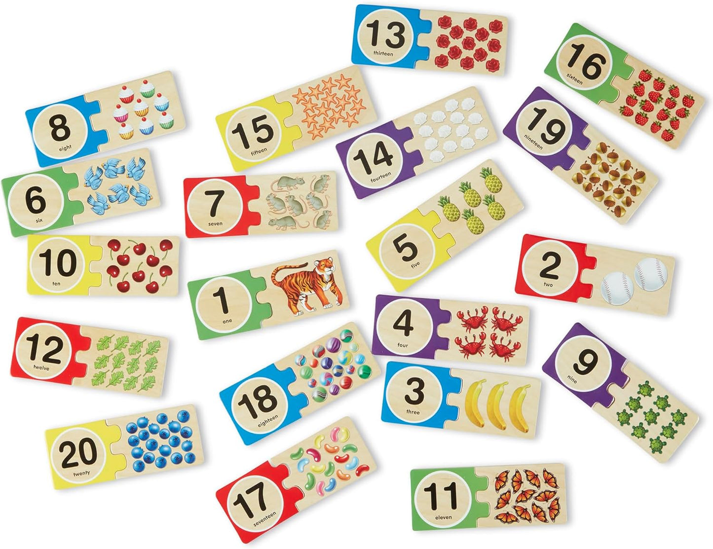 Melissa & Doug Self-Correcting Wooden Number Puzzles with Storage Box (40 pcs)
