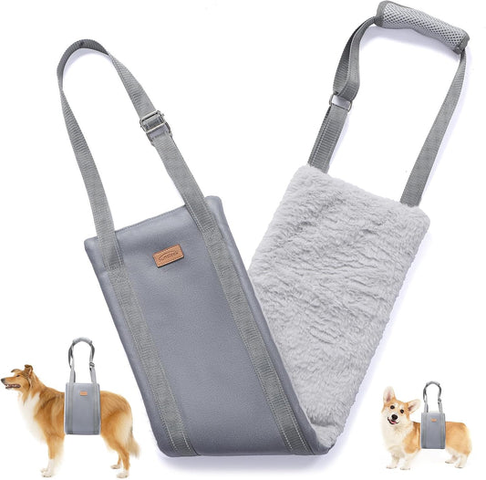 Dog Lift Harness for Medium Dog, Adjustable Dog Sling for Back Legs, Hip Support Harness to Help Lift Dogs Rear for Helps Senior, Injured, Disabled and After ACL Surgery Dogs - Medium, Grey