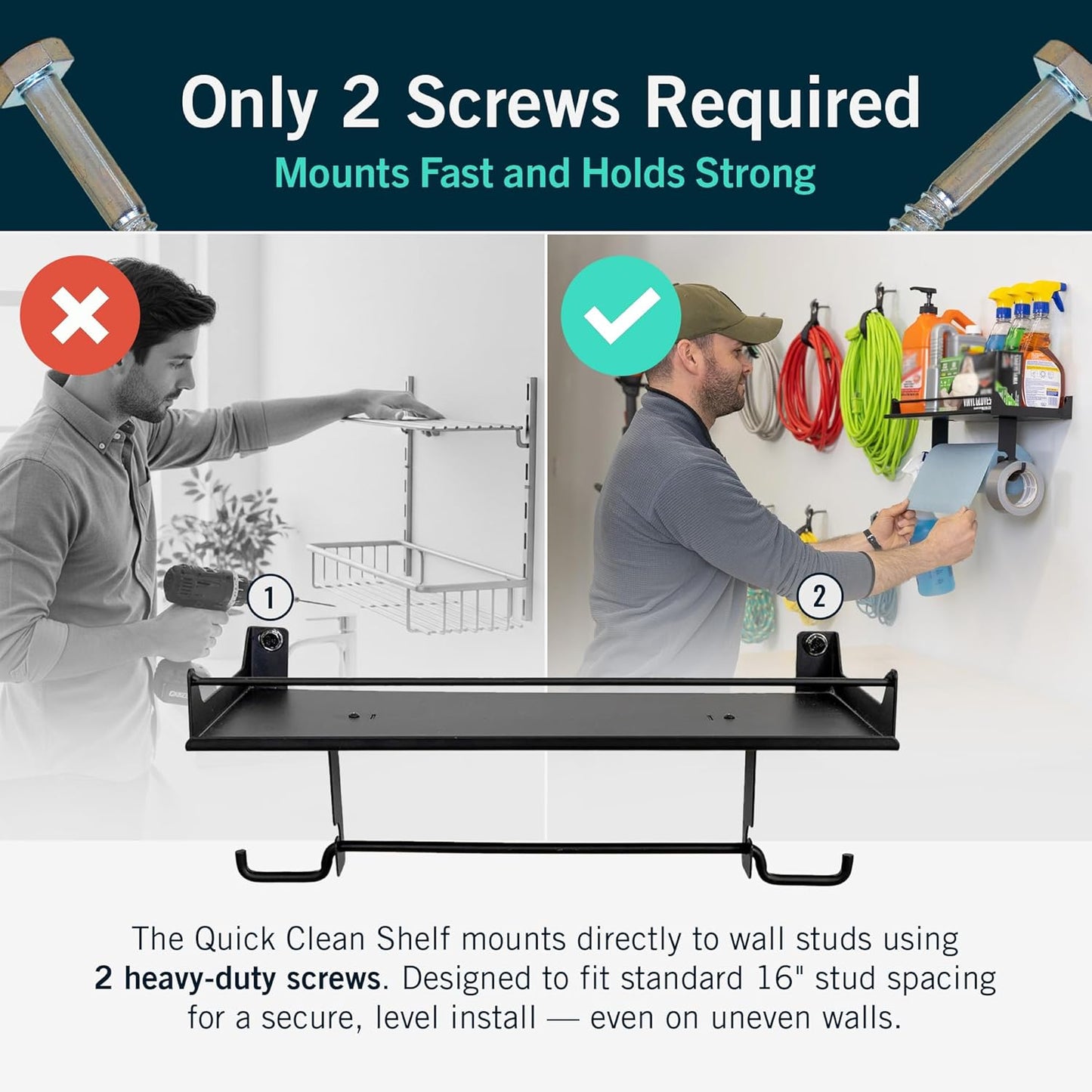 StoreYourBoard Paper Towel Holder Wall Mount – Heavy Duty Paper Towel Holder Mounted for Garage, Workshop, or Utility Room – Space-Saving Garage Shelving & Wall Organizer for Tools, Cleaning Supplies