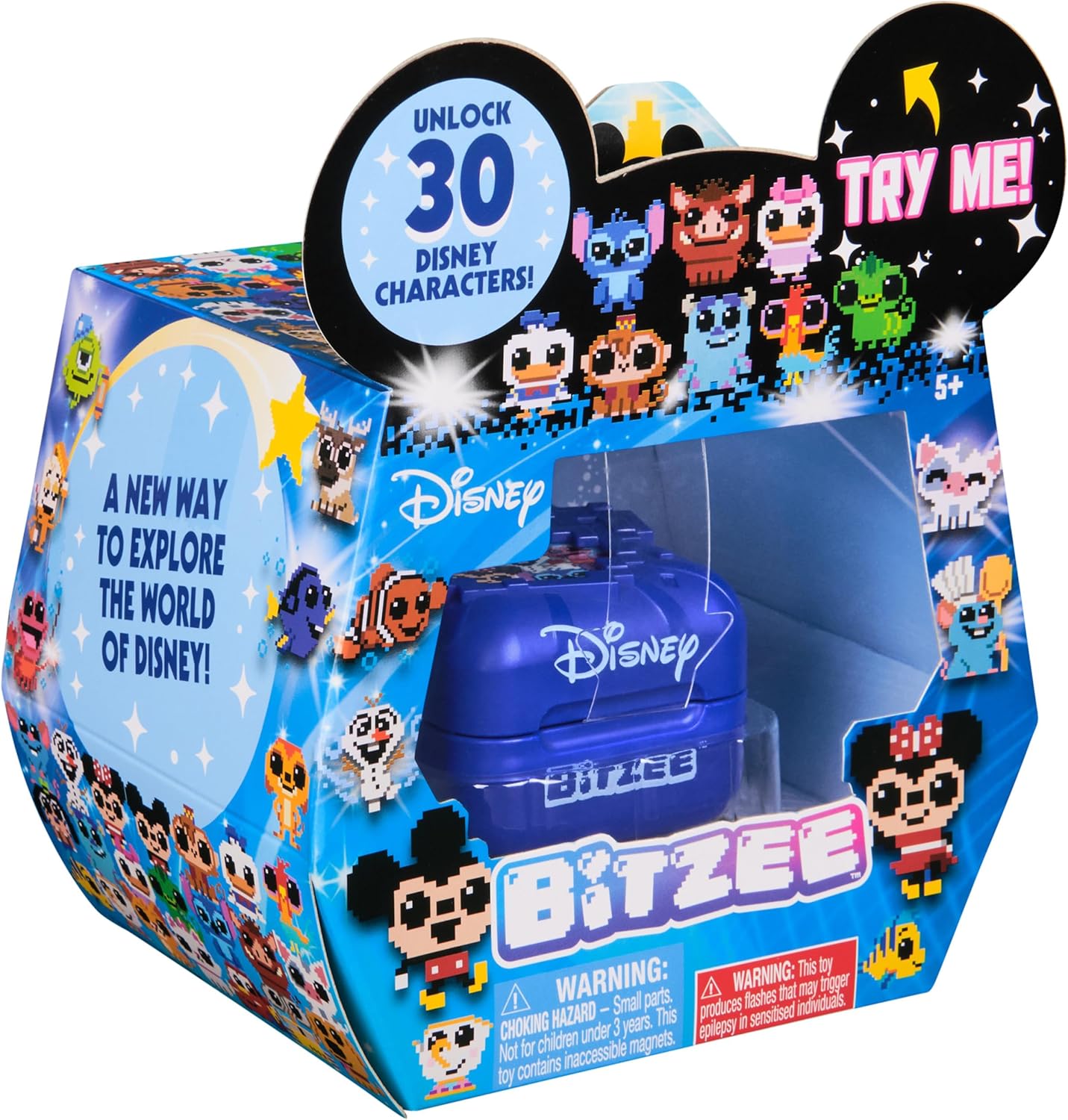 BITZEE, Disney with 30 Interactive Characters Inside, Great for Easter Gifts, Digital Pet Reacts to Swipes, Tilts & Taps, Disney Toys for Kids
