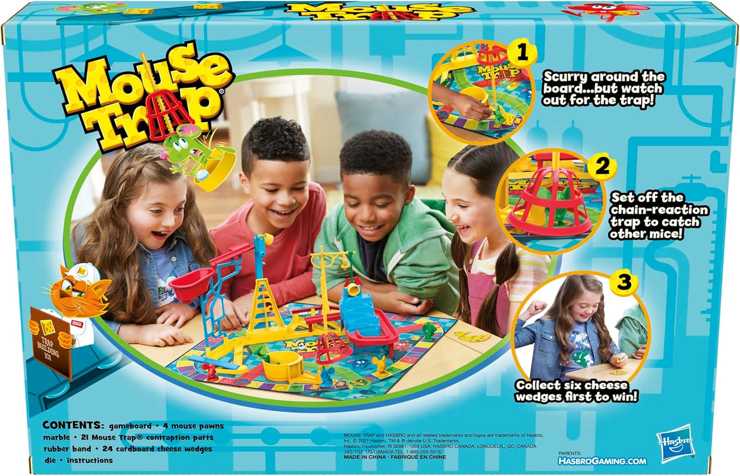 Hasbro Gaming Mouse Trap Board Game for Kids Ages 6 and Up,Classic Kids Game