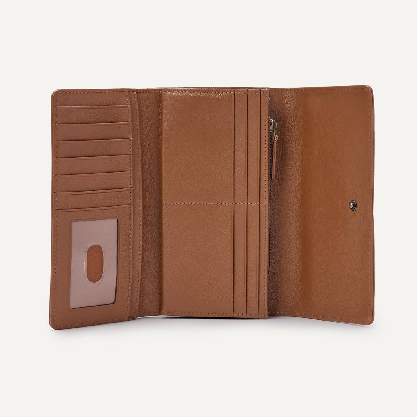 Amazon Essentials Women's Long Flap Continental Leather