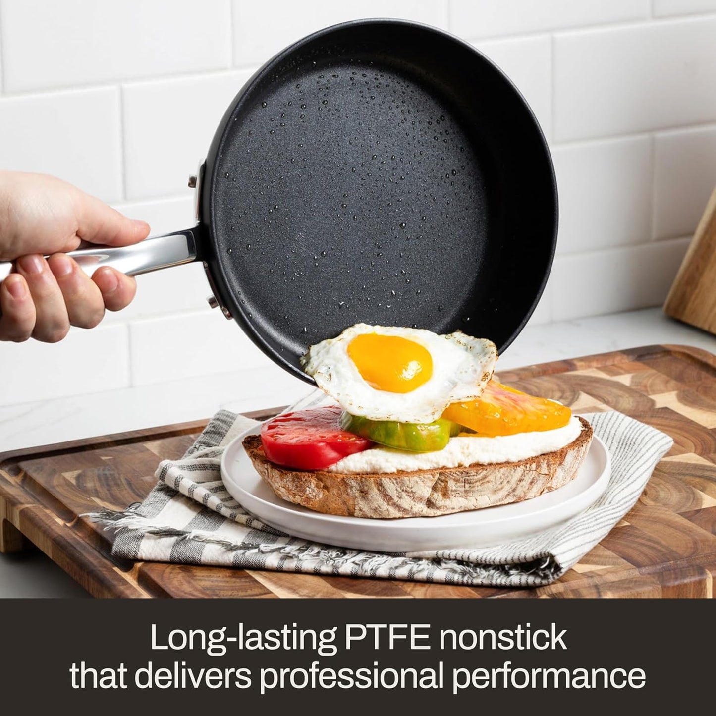 All-Clad HA1 Expert Hard Anodized Nonstick Fry Pan 2 Piece Set, 8" & 10" Induction, Oven Safe 500F, Kitchen Frying Pans, Skillets, Ergonomic Handle, Premium Cookware, Dishwasher Safe, Black