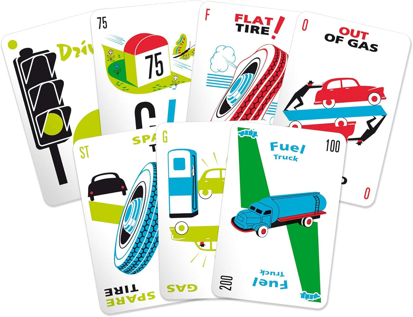 Asmodee Mille Bornes Classic Racing Card Game - Fast-Paced Family Strategy Game for Ages 7+, 2-6 Players, 20 Minute Playtime