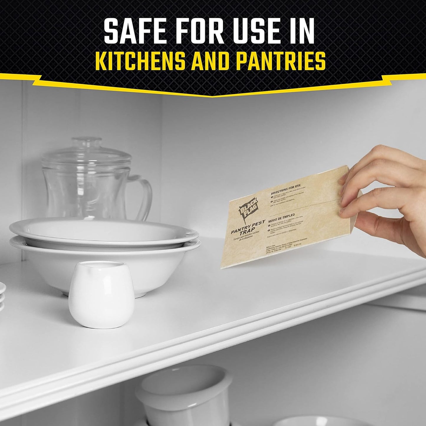 Black Flag Pantry Pest Trap 2 Count, Insect Traps, Safe For Use In Kitchens And Pantries