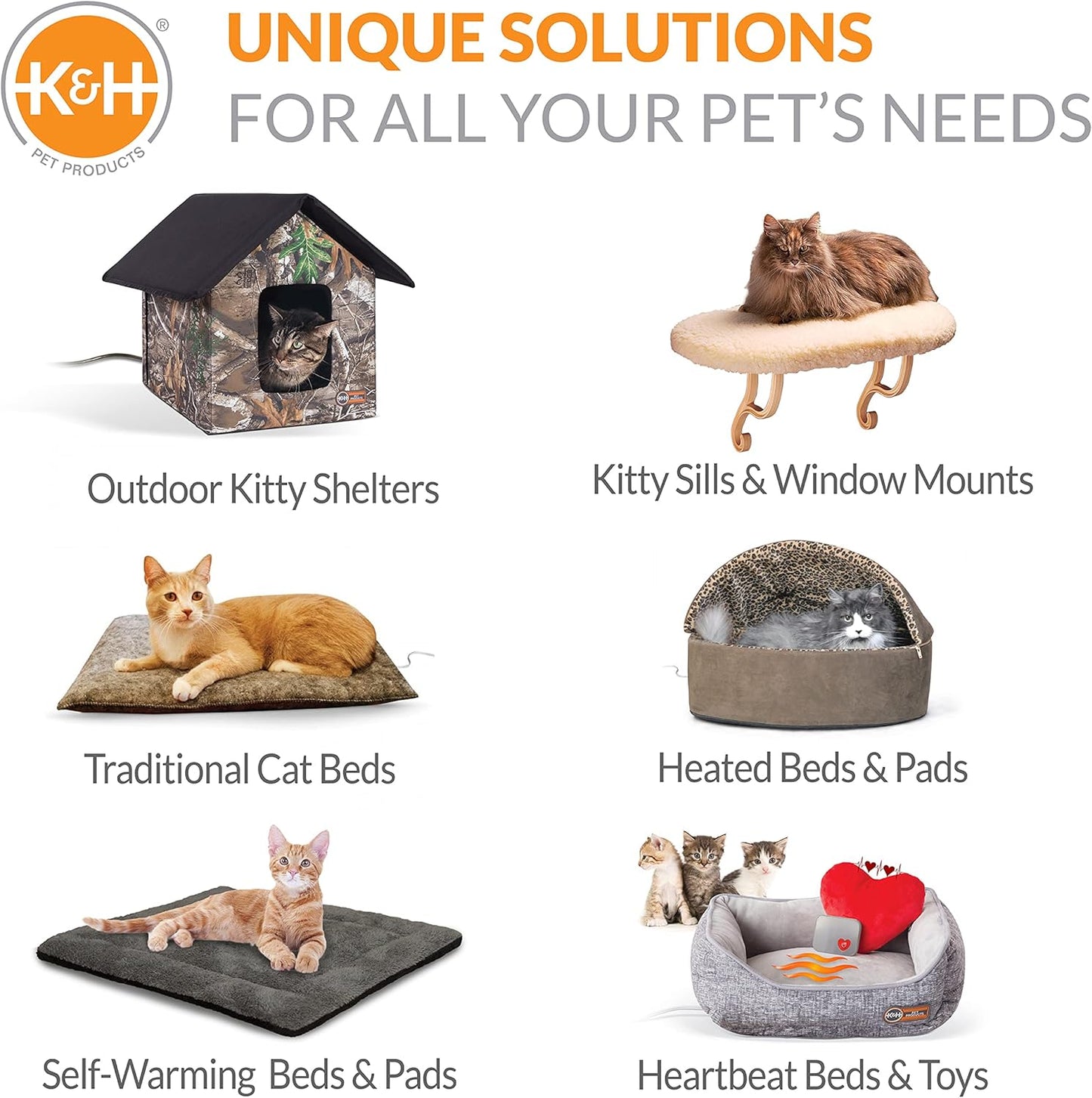 K&H Pet Products Mother's Heartbeat Plush Kitten Calming Toy Heart Pillow Red Kitten Heartbeat 6 Inch