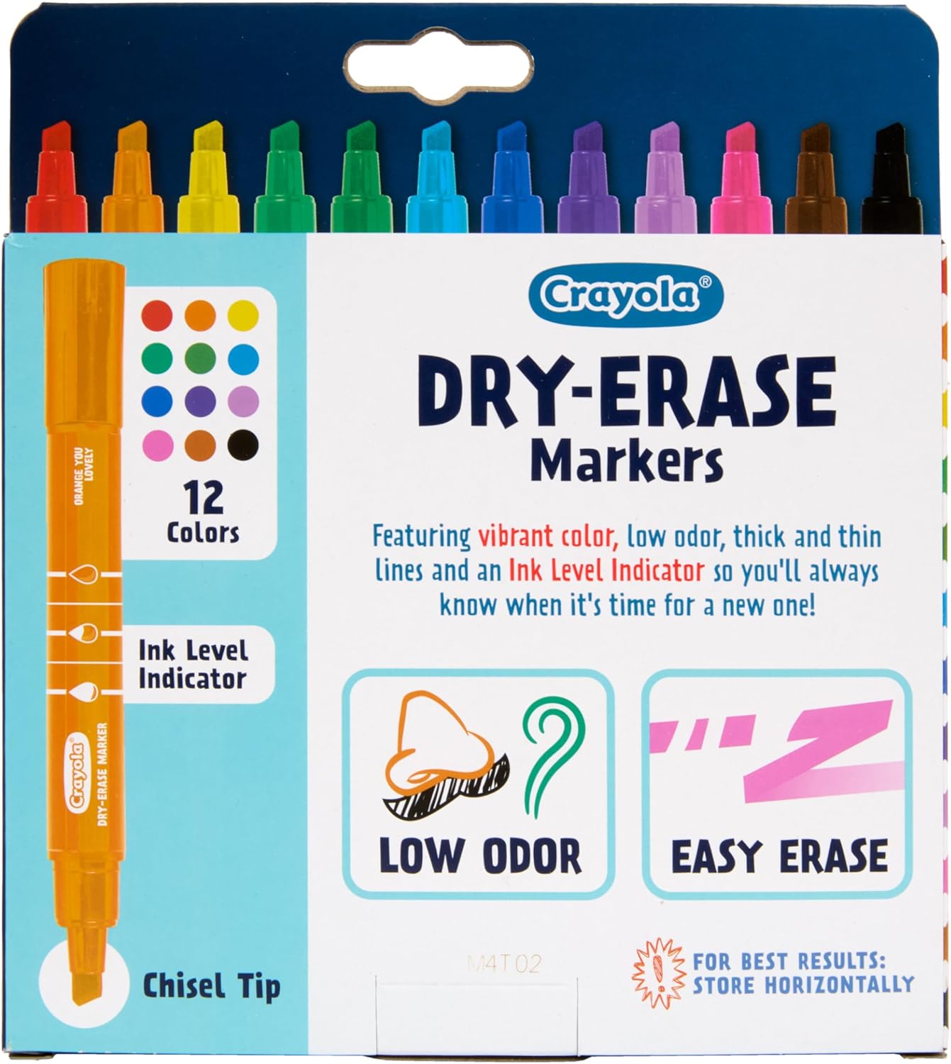 Crayola Take Note Dry Erase Markers for School (12ct) Essential Easter Basket Stuffers, Chisel Tip Whiteboard Markers, Spring Craft Supplies for Teachers, Low Odor