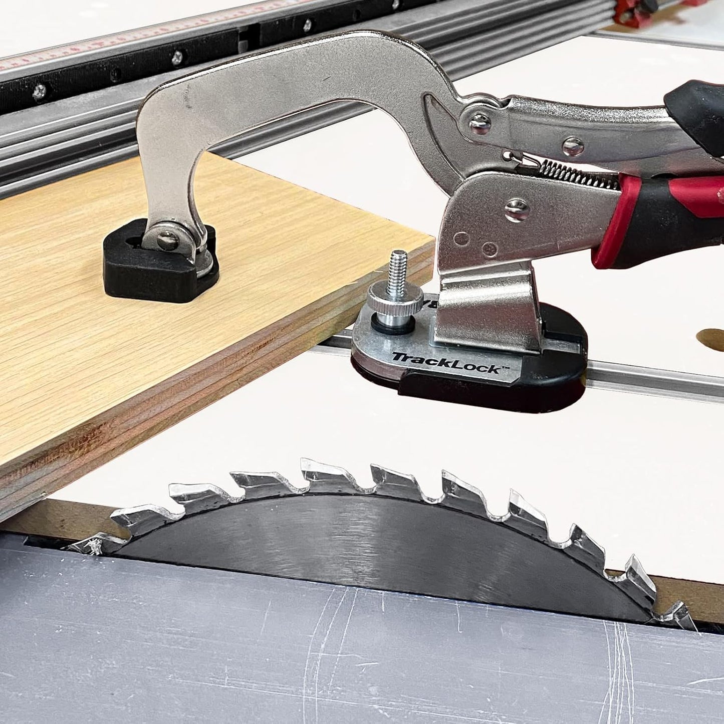 Milescraft 4023 Track Master – Universal T-Track Clamping System. Fits any T-Track. Contains Clamping Base with 1/4in-20, 13x20mm, 23x30mm, 30x35mm T-Track Connectors and Hardware. 3in Clamp Included